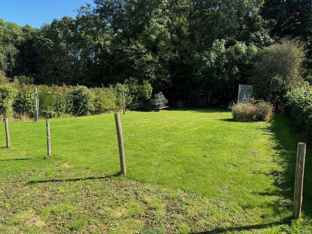 Lot: 150 - SEMI-DETACHED BUNGALOW IN RURAL LOCATION WITH POTENTIAL - Rear garden